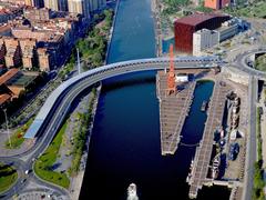 Euskalduna Bridge aerial view