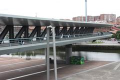 Puente Euskalduna in Bilbao, Biscay, Spain in July 2010