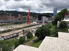 Puente Euskalduna in Bilbao built in 1997 by Javier Manterola