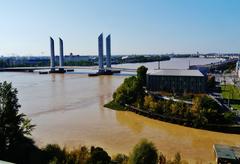 View from the City of Wine to the Garonne in Bordeaux