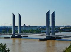 View from the City of Wine to the Jacques Chaban Delmas Bridge in Bordeaux