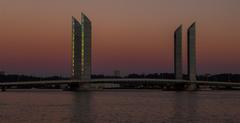 Pont Jacques-Chaban-Delmas at sunset in Bordeaux, France