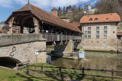 Bern bridge and Moses-House in Fribourg