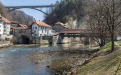 Fribourg bridges over the Saane and Galtera rivers