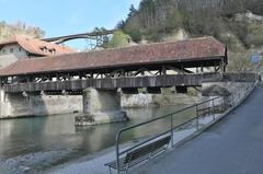 Pont de Berne over the Sarine River in Fribourg, Switzerland