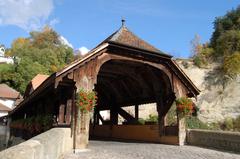 Holzbrücke bridge in Fribourg, Switzerland