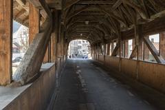 Bern Bridge Pont de Berne in Fribourg, Switzerland