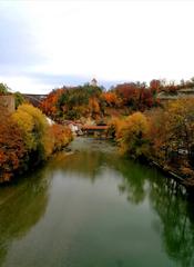 Pont de Berne during autumn in Fribourg