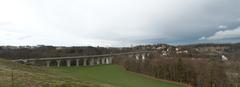 Pont de Pérolles bridge in Fribourg, Switzerland