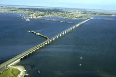 southeast view of Oléron Island viaduct