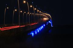 Oléron Viaduct at night