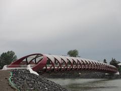 Calgary Peace Bridge over Bow River