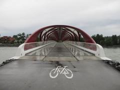 Calgary Peace Bridge at twilight