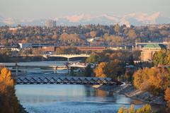 Calgary Peace Bridge, LRT Bridge, Louise bridge and 14 Street bridge