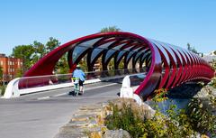 Calgary Peace Bridge over Bow River