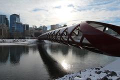 Peace Bridge in Calgary with a touch of sunshine