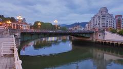 Puente Udaletxea with Edificio de Abando in the background