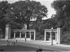 Main entrance of McGill University on Sherbrooke Street in Montreal