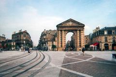 Bordeaux Place de la Victoire with prominent monument