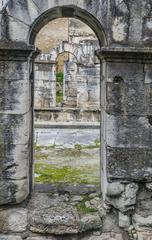 Porte d'Auguste in Nimes, an ancient Roman gate