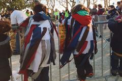 People celebrating Occitan carnival outdoors