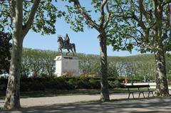 Promenade du Peyrou in Montpellier with equestrian statue of Louis XIV