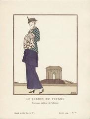 Le Jardin du Peyrou - Costume tailleur de Chéruit illustration, 1914