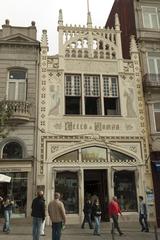 Interior of Livraria Lello e Irmão, a historic bookstore in Porto, Portugal