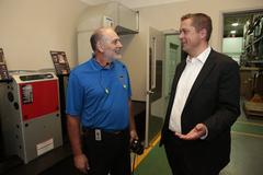 Andrew Scheer visiting Napoleon Home Comfort