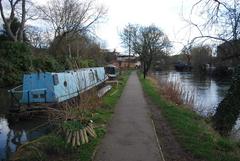 Canal, path, and river