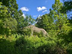 Crystal Palace Dinosaurs sculptures in Crystal Palace Park, London