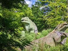 Crystal Palace Dinosaurs sculptures in Crystal Palace Park, London