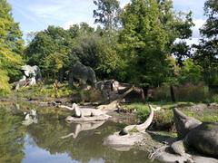 dinosaurs statues at Crystal Palace