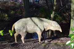 Palaeotherium medium statue in Crystal Palace Park