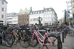 Bicycles next to the Storkespringvandet in Copenhagen