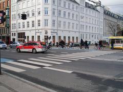 crosswalk in Copenhagen intersection