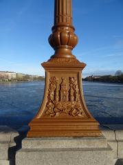 relief with the coat of arms of Copenhagen on a street light