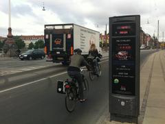 Bike counter at Dronning Louises Bro in Copenhagen