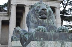 Lion guarding a South African Protected Site