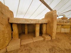 Ħaġar Qim temple complex in Malta, around 3500 years old