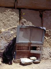 Ħaġar Qim stone temple in Malta under restoration work in 1989