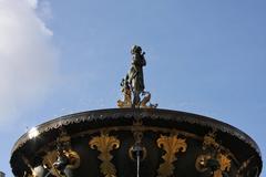 Detail of the Caritas Well sculpture in Copenhagen, Denmark