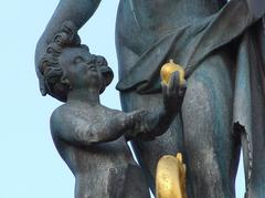 Detail of Caritas Well by Statius Otto in Gammeltorv, Copenhagen