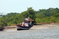 Artisanal fishing boat on Preguiças River