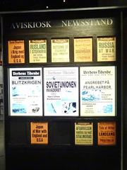 Newsstand with Danish World War II news from 1941