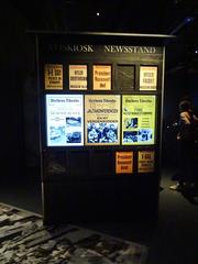 recreation of a 1945 newsstand at Frihedsmuseet in Copenhagen