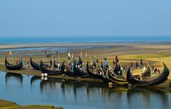 Harmony of boats at a natural heritage site in Bangladesh