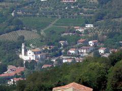 Colli Euganei landscape view from Monte Rusta