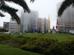 Thick fog covering Lima in winter