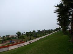 Thick fog covering Lima in winter